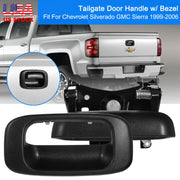 Tailgate Door Handle Bezel for 1999-2006 Chevy Silverado GMC Sierra Exterior Tail Gate Door Handle Replacement