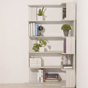 5-Tier L-Shaped Corner Bookshelf with 6 Open Shelves