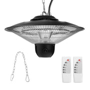 1500W Electric Hanging Patio Heater with 3 Heat Levels & Timer