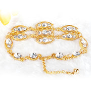 Noble Burnished Gold Bling Rhinestone Bracelet