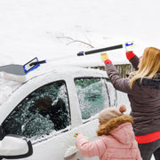 Extendable Ice Scraper with Snow Brush and Foam Grip