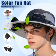 Solar Fan Hat with UPF50+ Sun Protection and Neck Flap