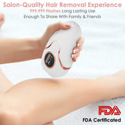 IPL Laser Hair Removal For Woman Man Painless 999999 Flashes Permanent Hair Remover with Ice Cooling System Home Use Lasting Hair Reduction for Armpit