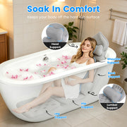 Full Body Bath Pillow with Lumbar Support & 4D Mesh