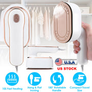 1000W Portable Handheld Steamer for Hang Flat Ironing Travel Garment Steamer with 180° Rotatable Handle 10S Fast Heating Clothing Wrinkles Remover for
