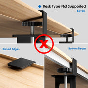 25.59x9.64x0.51in Keyboard Mouse Tray Under Desk Retractable Slide Out Drawer Height Adjustable with C Clamp 55LBS Load