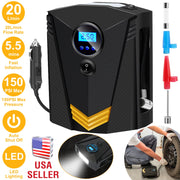Tire Inflator 12V DC 100W 150PSI Digital Tire Pump w/LCD Display Electric Air Compressor Pump 20L/Min Air Flow
