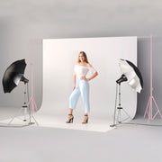 6.5 x 10ft Photo Video Studio Backdrop Background Stand Adjustable Heavy Duty Photography Backdrop Support Stand Set wit