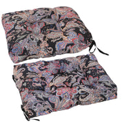 2Pcs Waterproof Rocking Chair Cushion Upper And Lower Back And Seat Sets with Non-Slip Ties Oxford Cloth Surface Polyester Filling Comfortable for Ind
