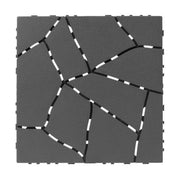 Interlocking Patio Deck Tiles 12 Inch Stone Pattern 44-Piece Set