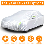 Waterproof Car Cover with Reflective Strips & UV Protection