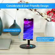 Cell Phone Stand Universal Tablets Phones Stand Holder Height Angle Adjustable Desktop Phone Stand No-Slip Aluminum Alloy Thick Case Friendly Phone Ho