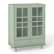 Buffet Cabinet with Glass Doors and Adjustable Shelves
