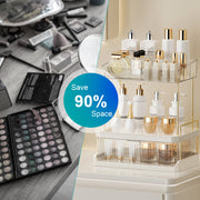 3 Tier Makeup Organizer for Vanity Large Capacity Skincare Shelf Bathroom Countertop Organizer with Drawer for Lipsticks Lotion Toner Perfumer Masks