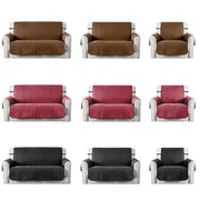 Reversible Sofa Cover Chair Loveseat Couch Slipcover Microfiber Cushion Furniture Protector Shield Water-Resistant w/ Elastic Strap for Kids Pet Dog C