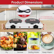 1800W Dual Burner Hot Plate – Portable Infrared Electric Cooktop