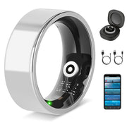 Smart Ring Health Tracker Fitness/Sleep/Stress/HRV Tracker with Charging Case Magnetic Charging Cable for Women's & Men Compatible with iOS & Android 7-