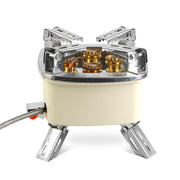 13000W Portable Windproof Camping Stove Five-head Gas Cooking Burner with Piezo Ignition Stepless Flame Control Fit For ISO-butane, Propane, Butane Fu