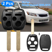 2Pcs Keyless Entry Remote Shell Case Fit For Honda Accord 2008-2012 Car Key Fob Pad Replacement N5F-S0084A N5F-A05TAA w/ Uncut Blade