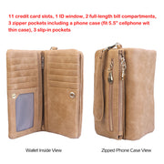 Luxury WomenÕs Leather Clutch Wallet Card Holder Phone Case Purse