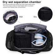Gym Duffle Bag with Shoe Compartment & Wet Pocket 37L