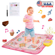 Cake Dance Mat for Kids Electronic Music Dance Pad with 6 Modes Built-in Music Adjustable Volume Optimal Gift for Boys Girls Aged 3+ Years Old