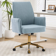 Mid-Back Velvet Office Chair with Memory Foam Cushion