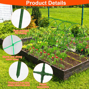 Cucumber Trellis for Raised Bed Arch Garden Trellis for Climbing Plants Vine Vegetables Fruit Flower Grape U-Shaped Frame with Climbing Net Tunnel Pla