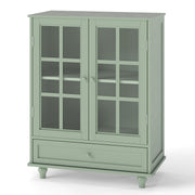 Buffet Cabinet with Glass Doors and Adjustable Shelves