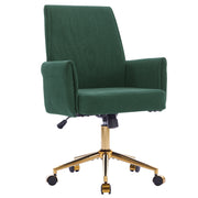 Mid-Back Velvet Office Chair with Memory Foam Cushion