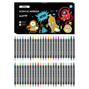 Dual Tip Acrylic Paint Markers Set - Water-Based & Quick-Dry