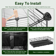 Guinea Pig Cage 47x24x12" with 20 Panels & Waterproof Mat