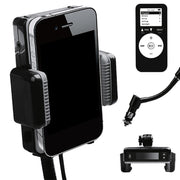 FM Transmitter Hands-free Car Charger W/ Remote Control Phone Stand 3.5 mm Headphone Jack Gooseneck Holder Fit For Smart Phone iPod MP3