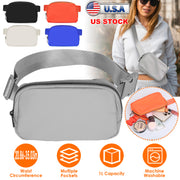Sport Fanny Pack Unisex Waist Pouch Belt Bag Purse Chest Bag for Outdoor Sport Travel Beach Concerts Travel 20.86in-35.03in Waist Circumference with A