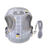 Pet Mesh Harness Dog Leash Set Reflective Chest Strap Adjustable Puppy Vest For Puppies Breeds Dogs Cats Walking Outdoor