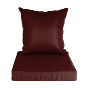 Outdoor Seat Cushion Set Waterproof Patio Furniture Cushion and Back Pillow Fade Resistant Deep SeatÊSet Chair Pad with Removable Cover for Chair Sofa
