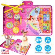 Baby Musical Mat With 55 Music Sounds Toddler Toys Floor Piano Keyboard Mat Drum Mat Carpet Educational Musical Learning Toy Infant Music Toy for 1 2