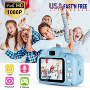 iMounTEK Kids Digital Camera w/ 2.0Ó Screen 12MP 1080P FHD Video Camera 4X Digital Zoom Games 32GB Card Supported Shockproof Child Camcorder for 3-10