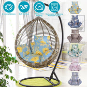 Egg Chair Cushion with Headrest - Thick Padded Swing Seat