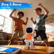 AI Dancing Robot Toy Smart Interactive Learning & Entertainment Robot for Kids with Bluetooth Music Programmable Moves Voice Assistant