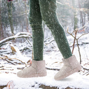 Women's Women's Snow Boots Suede Mid-Calf Boot Shoe Short Plush Warm Lining Shoes with  Anti-Slip Rubber Base Knitting Design