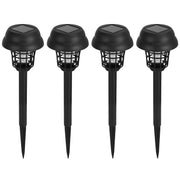 4 Pack Solar Powered Mosquito Zapper Outdoor Insect Killer Torch Waterproof Bug Zapper with UV Light White Light for Yard Garden Farm Patio