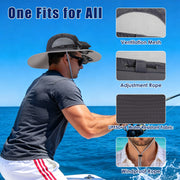 Solar Fan Hat with UPF50+ Sun Protection and Neck Flap
