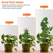4Pcs Coco Coir Extendable Moss Pole for Climbing Plants Plant Support with 10 Labels 6.6Feet Jute Rope 6.6 Feet Fasten Strap 65.6 Feet Twist Tie Indoo
