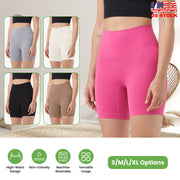 Women\'s High Waist Biker Shorts Tummy Control Pants Athletic Leggings Spandex Booty Shorts with 6.3In Inseam No Front Seam for Workout Yoga Running V