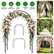 Adjustable Metal Garden Arch for Climbing Plants - 7.87ft