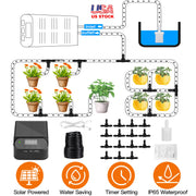 Solar Drip Irrigation System for 15 Plants with Timer