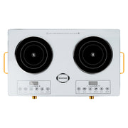 7000W Double Ceramic Electric Cooktop with 11 Power Levels & Timer