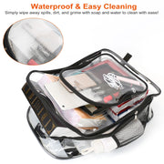 Clear Backpack Heavy Duty Transparent Book Bag Waterproof PVC Clear Backpack 5.3Gal with Reinforced Strap for College Workplace