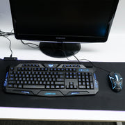 114-Key Wired Gaming Keyboard Mouse Set 3-Color Backlit Gaming Keyboard w/ RGB Colorful 1000 DPI Gaming Mouse